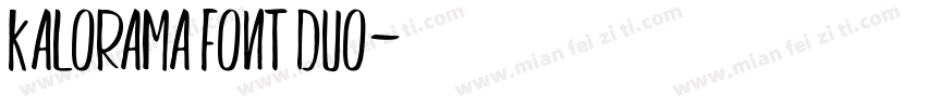 Kalorama Font Duo字体转换